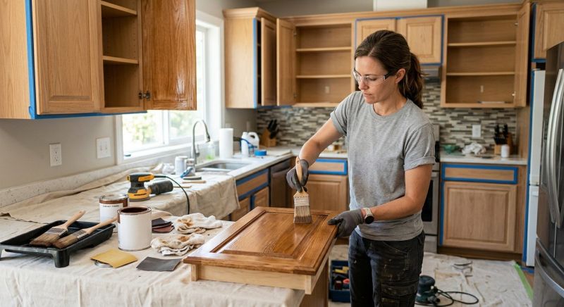 Kitchen Cabinet Staining in Indianapolis, IN